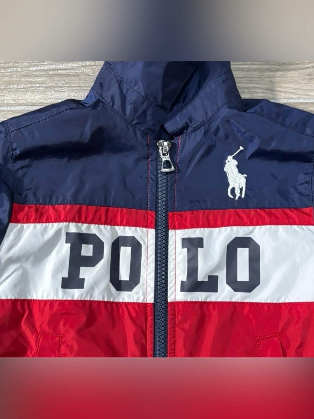 Ralph Lauren Polo Wind Youth Zip Up Jacket Colorblock 67 Six Seven 3T Boys USA - Picture 2 of 4